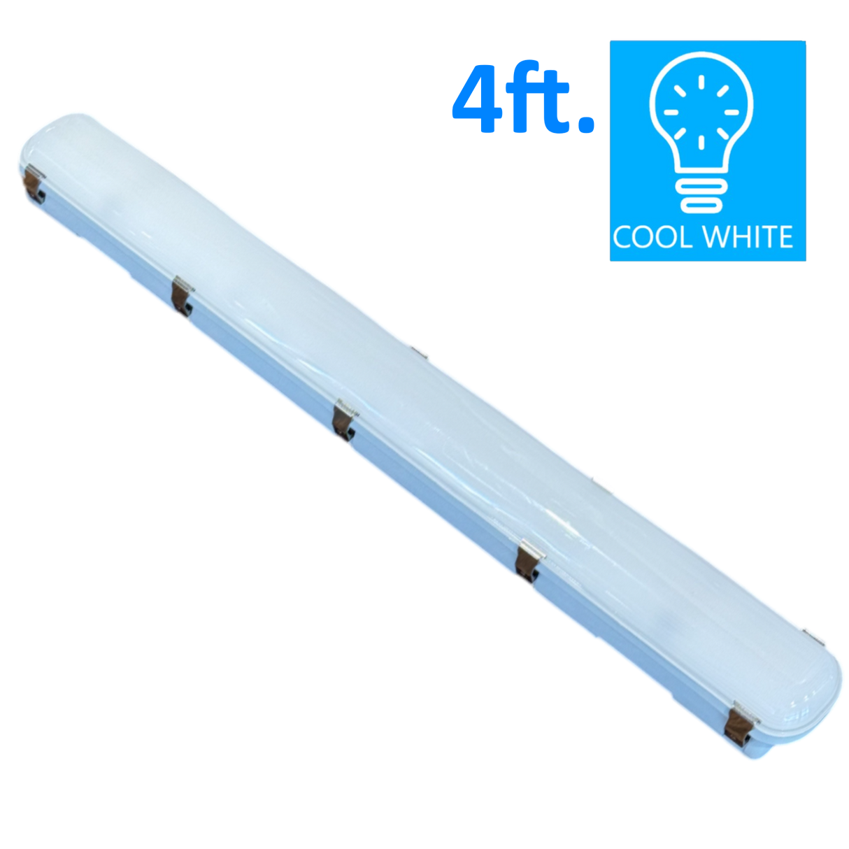 Tri-Proof Utility LED Vapor Tight Fixture – 4ft. cool white