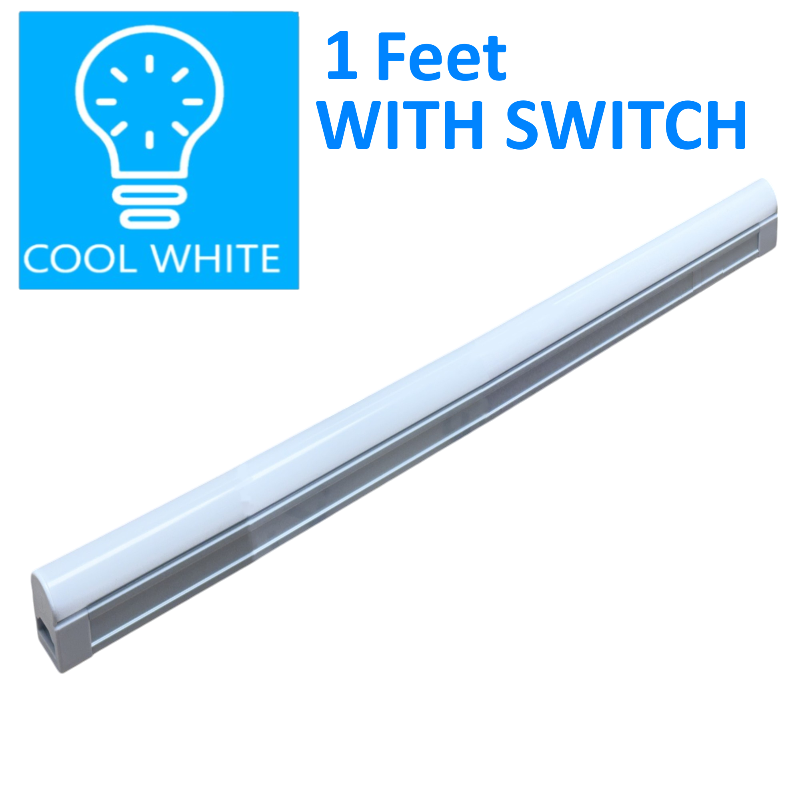 Sleek LED Utility Light 1FT 6000K cool white with switch

