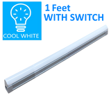 Sleek LED Utility Light 1FT 6000K cool white with switch

