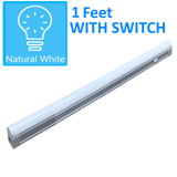 Sleek LED Utility Light 1FT 4000K natural white with switch

