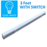Sleek LED Utility Light 3FT 6000K cool white with switch

