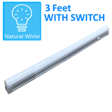 Sleek LED Utility Light 3FT 4000K natural white with switch

