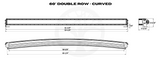 Black Oak 60 inch LED bar with stainless steel brackets product specs 

