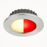 Tide Power Polished stainless marine LED downlight with warm white / red light



