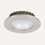 Yacht cabin light in brushed stainless finish in cool white

