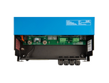Close-up of Victron SmartSolar 450/100-MC4 with MC4 connectors and digital display



