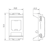 Vimar Mini-Com Adapter Plate  – Flush Mounting diagram
