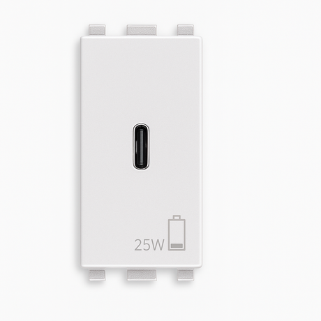 Vimar Eikon 20292  USB-C white finish front view