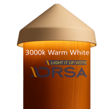 LED piling light with '3000k Warm White' label and 'DRSA' branding on a white background