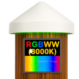 White LED Dock Piling Light Cap – 12V DC  RGBWW without remote 