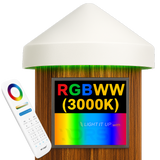 White LED Dock Piling Light Cap – 12V DC  RGBWW with remote 
