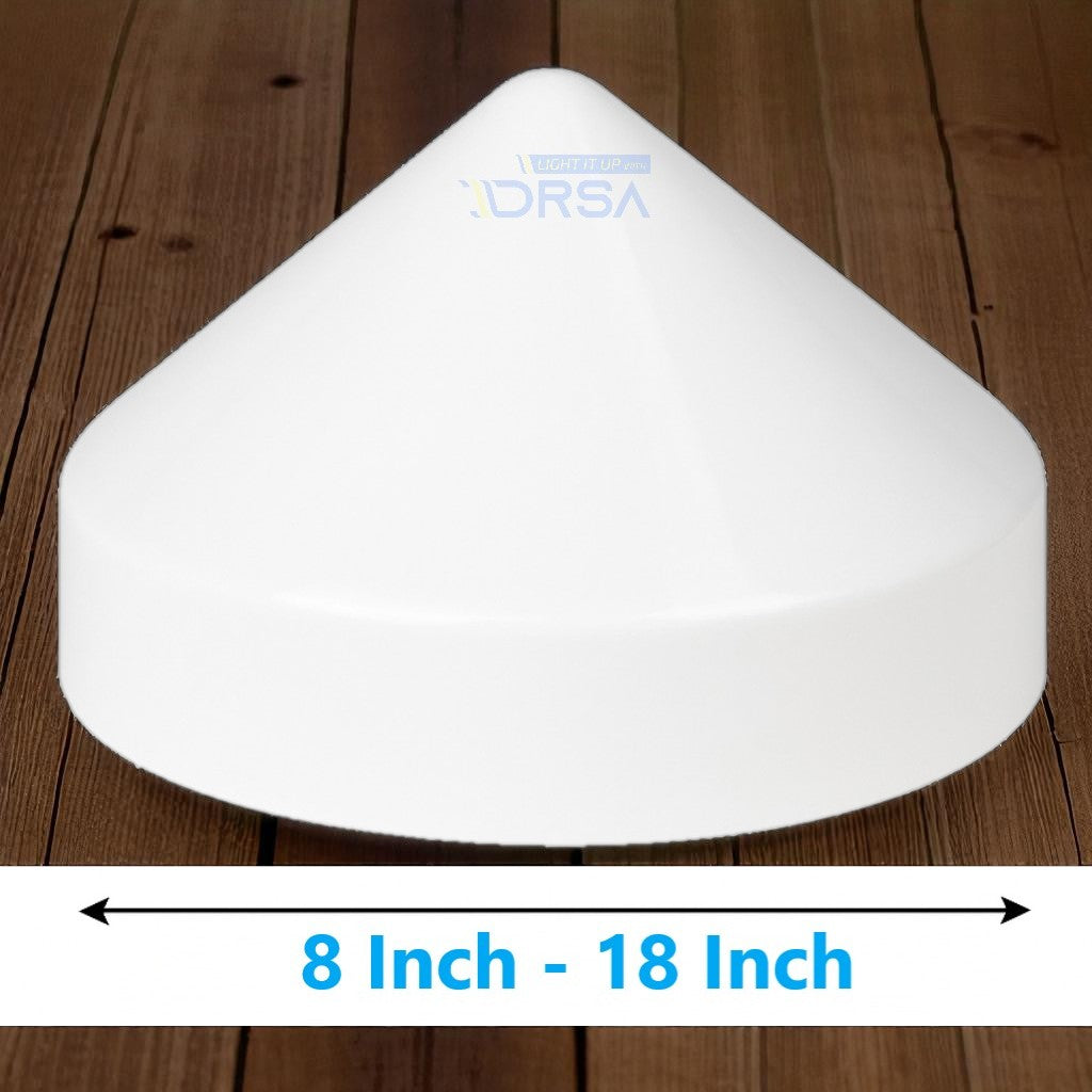 Black and White Cone Dock Piling Cap / Piling Cover – 4" to 18" Sizes
