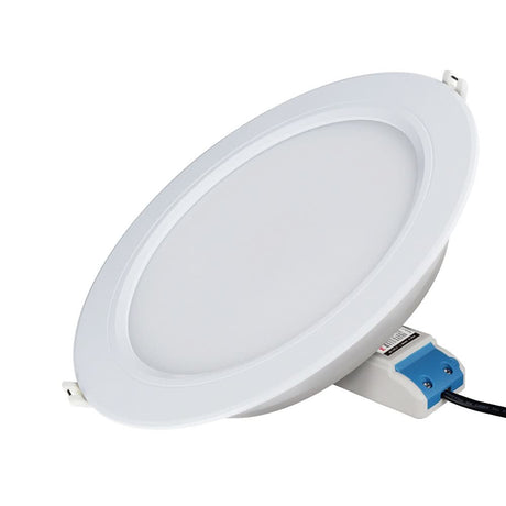 12W color changing downlight with 120° beam front view


