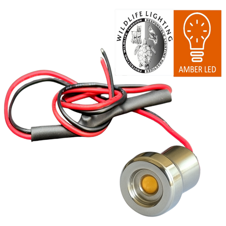 Bright and Compact Bullet amber LED Light for dock Rails and wildlife lighting