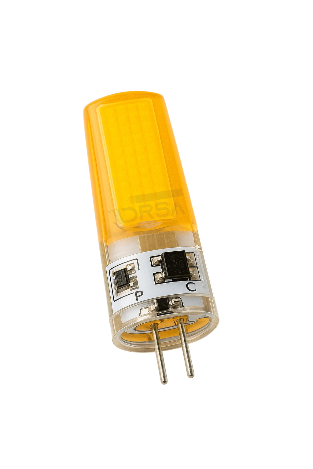 G4 Arrow End LED, 3W, Silicone Encased warm white no background