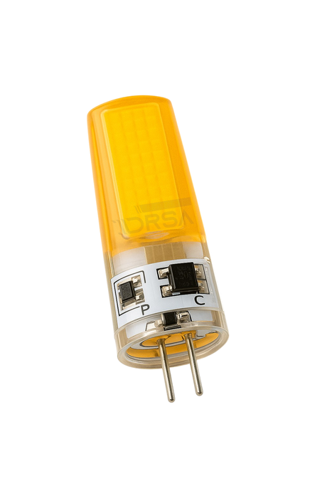 G4 Arrow End LED, 3W, Silicone Encased warm white no background