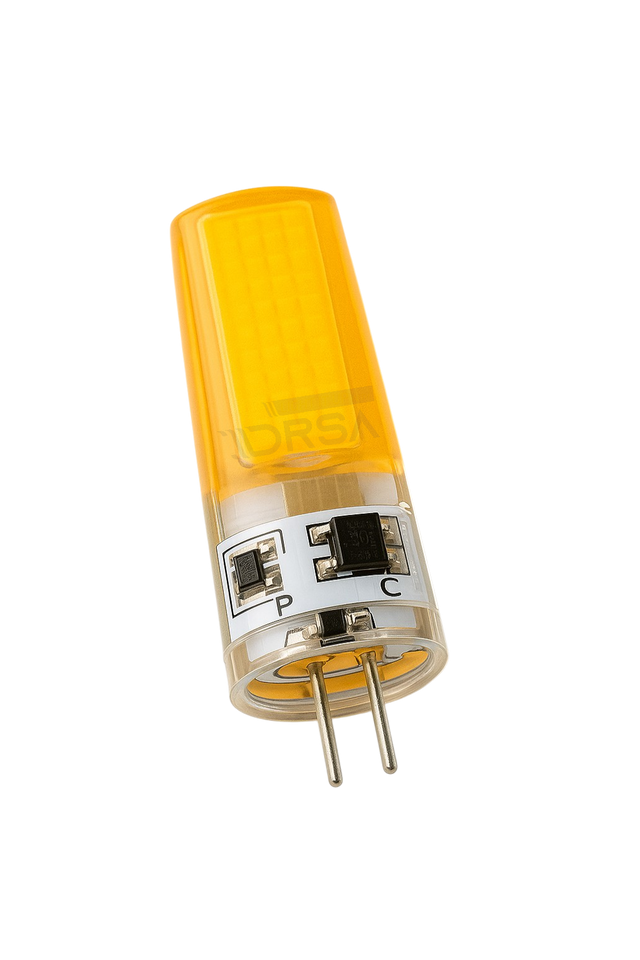 G4 Arrow End LED, 3W, Silicone Encased warm white no background