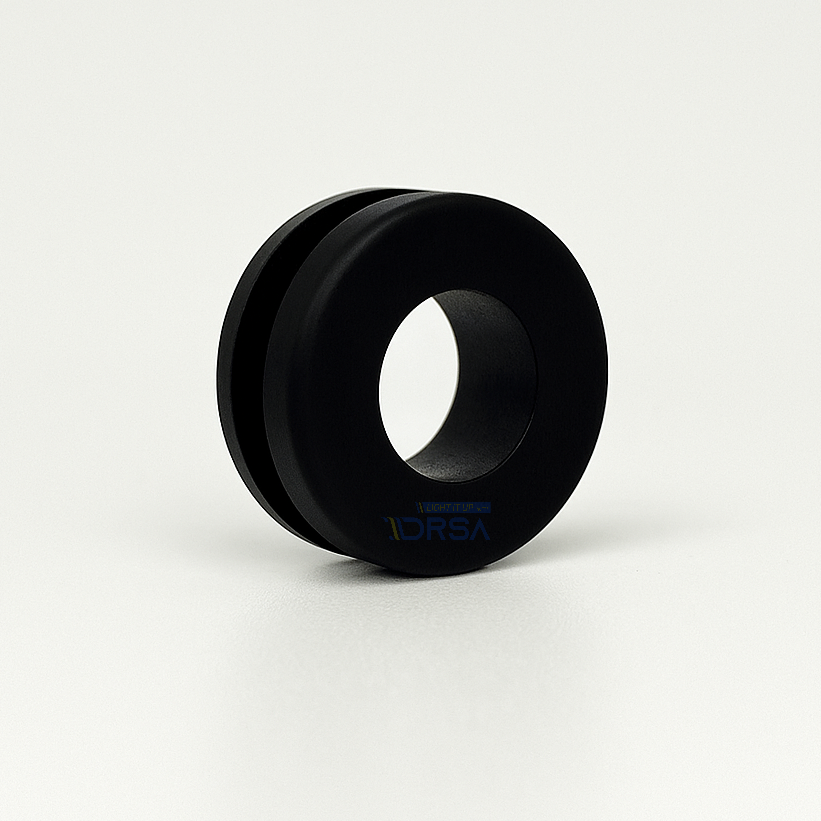 Black rubber mounting grommet for bullet light

