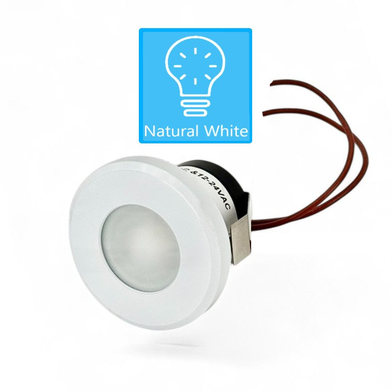Capella 2.5-inch LED white marine light by DRSA cool white

