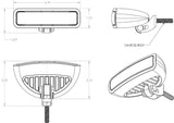 Caprera3 Bracket Mount LED Flood Light with Spectrum RGBW, compact white housing instelation diagram
