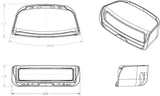 Corsica Inset LED Flood Light with Spectrum Halo sleek molded design for marine hardtops white finish instelation diagram