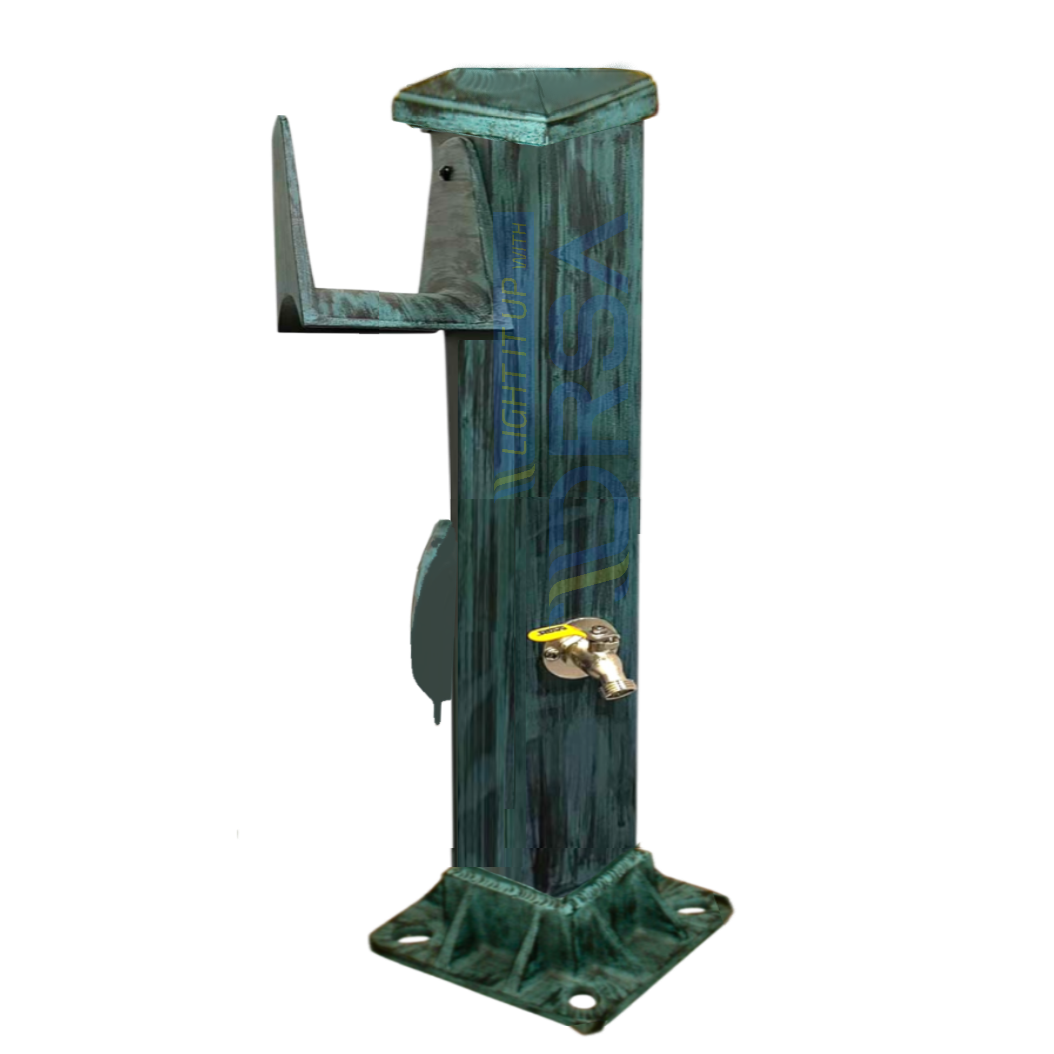 Verde green aluminum dock hose station with GFI

