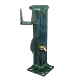 Patina aluminum dock hose station with GFI