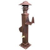 Rusty iron finish hose station with 120V LED lighting

