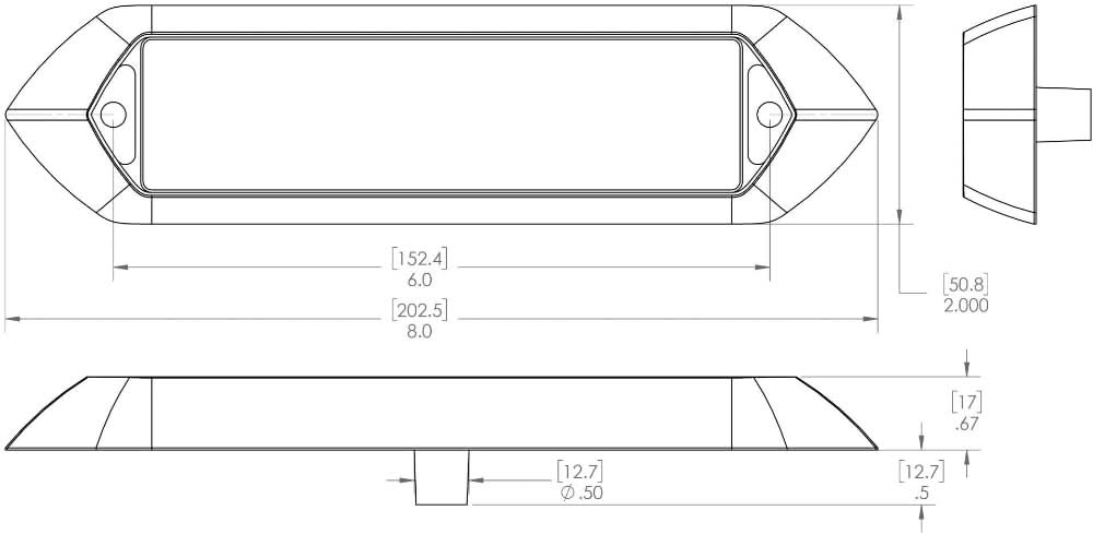 lumitec - Javelin 600X led marine Underwater Light install diagram
