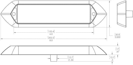 lumitec - Javelin 600X led marine Underwater Light install diagram
