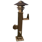 Bronze finish dock hose station with optional 120V light

