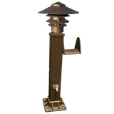 Bronze finish dock hose station with optional 120V light no gfi


