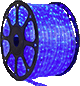 3/8 inch blue LED rope light roll in 120V AC
