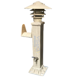 SAnd finish aluminum dock hose station with pagoda light

