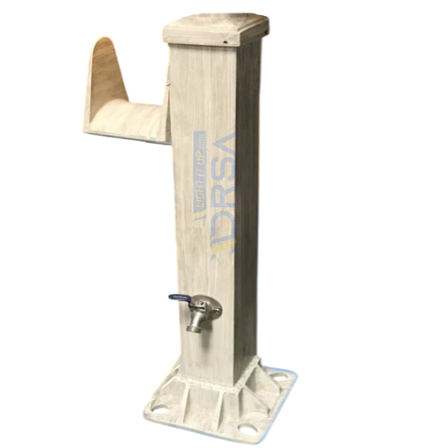 SAnd finish aluminum dock hose station w