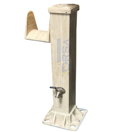 SAnd finish aluminum dock hose station w