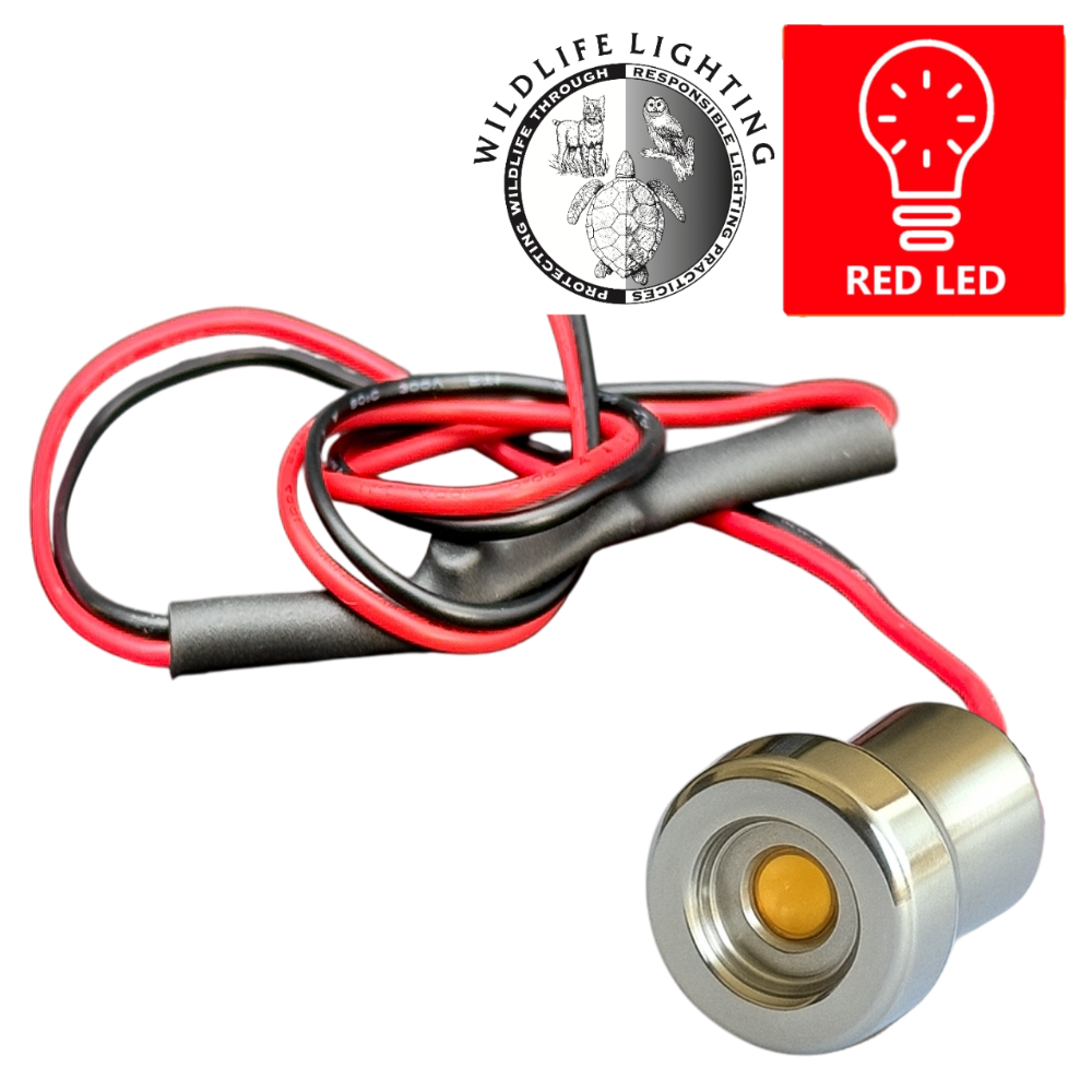 Bright and Compact Bullet RED LED Light for dock Rails and wildlife lighting