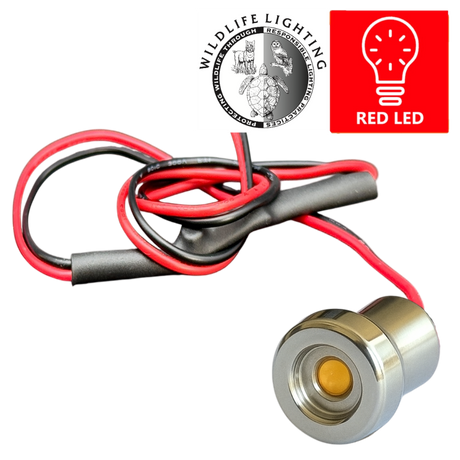 Bright and Compact Bullet RED LED Light for dock Rails and wildlife lighting