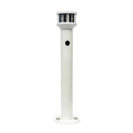 Seaview 24-inch fixed light post with clear lens LED navigation light front view


