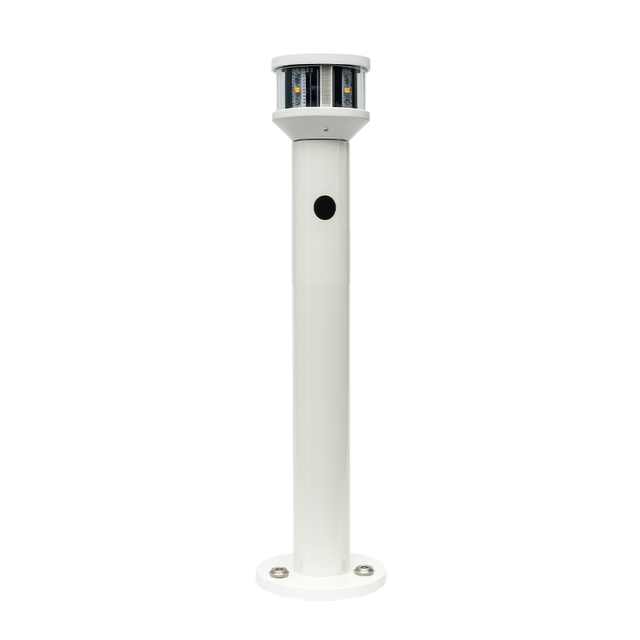 Seaview 24-inch fixed light post with clear lens LED navigation light front view


