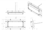 Maxillume TR150 LED Flood Light delivering 20,000 lumens ith rugged design instelation diagram