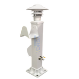 Whitecolor finish hose station with 120V pegoda LED lighting and water connection

