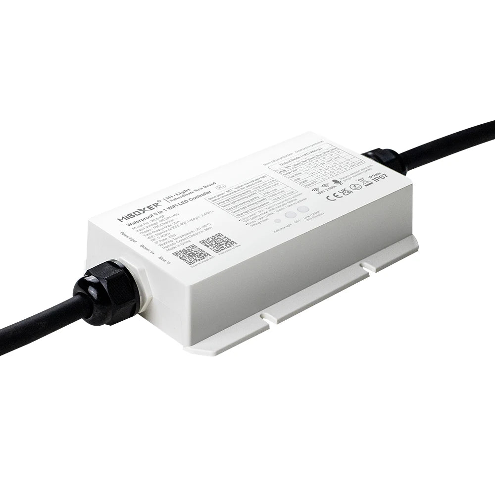 WL5-WP waterproof LED strip controller – front view

