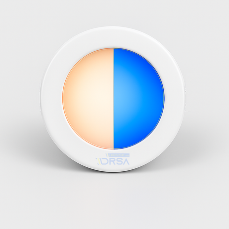 BCM Orlando 85 warm white and blue LED light, white finishl, screw mount, IP66
