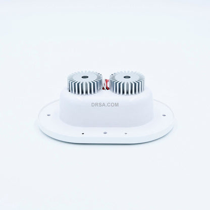 Exuma II White or Stainless Polish, 4-7/8"x6-7/8", LED only - Custom Configurations - SPECIAL ORDER