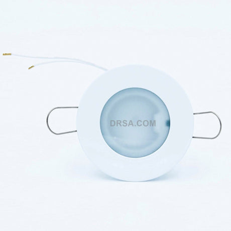 Splash-proof boat or RV ceiling light with spring mount design