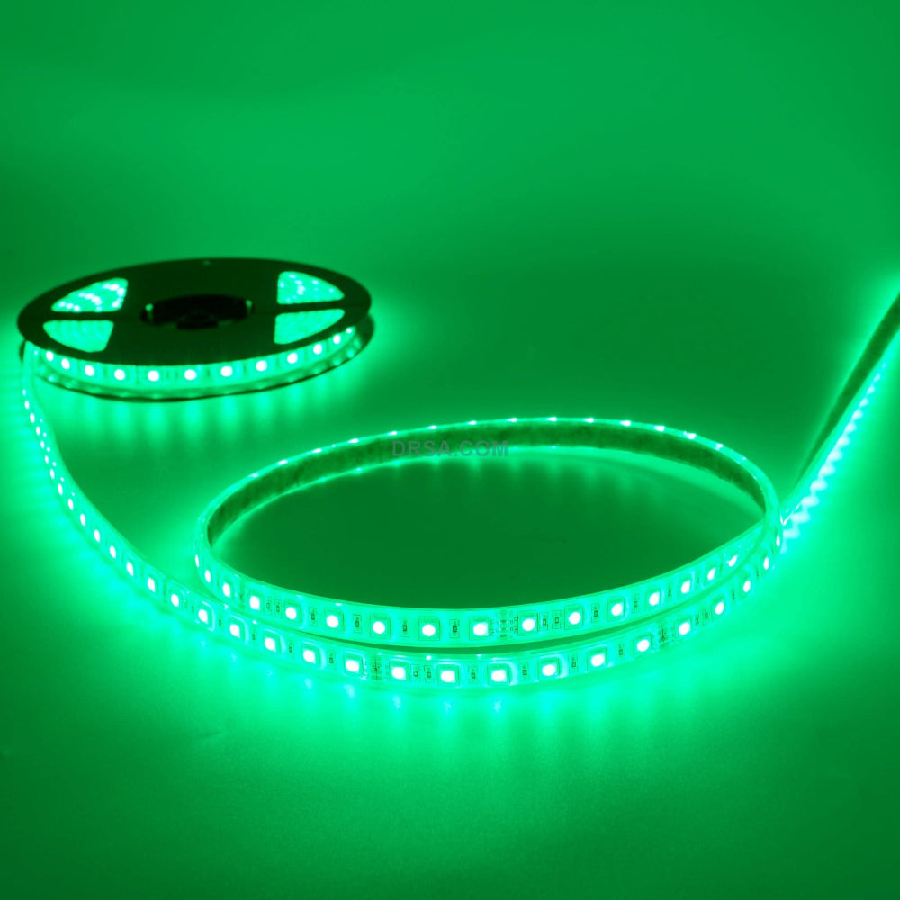 IP68 waterproof green LED strip with UV protection for outdoor lighting
