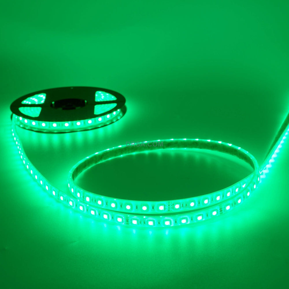 IP68 waterproof green LED strip with UV protection for outdoor lighting
