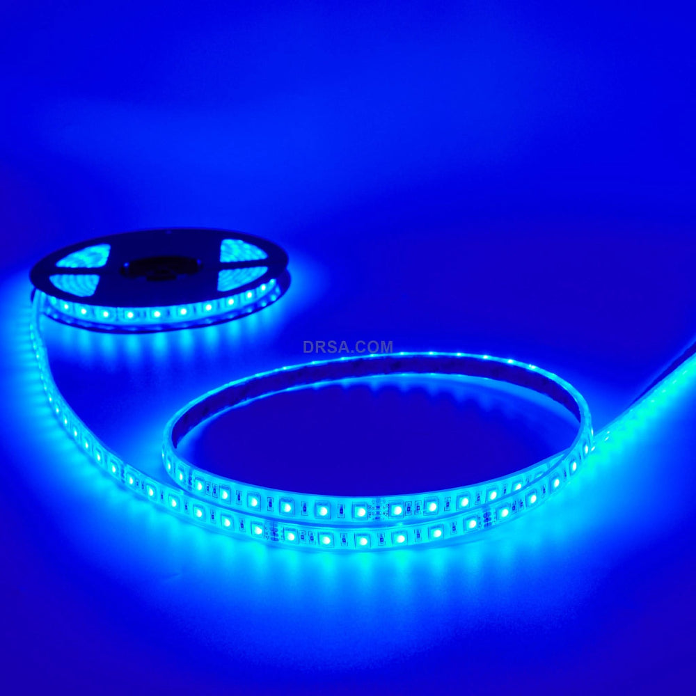 IP68 waterproof blue LED strip with UV protection for outdoor lighting