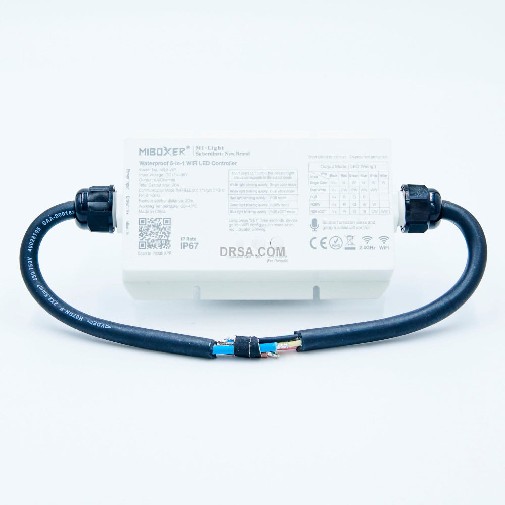 RGB+CCT compatible waterproof controller

